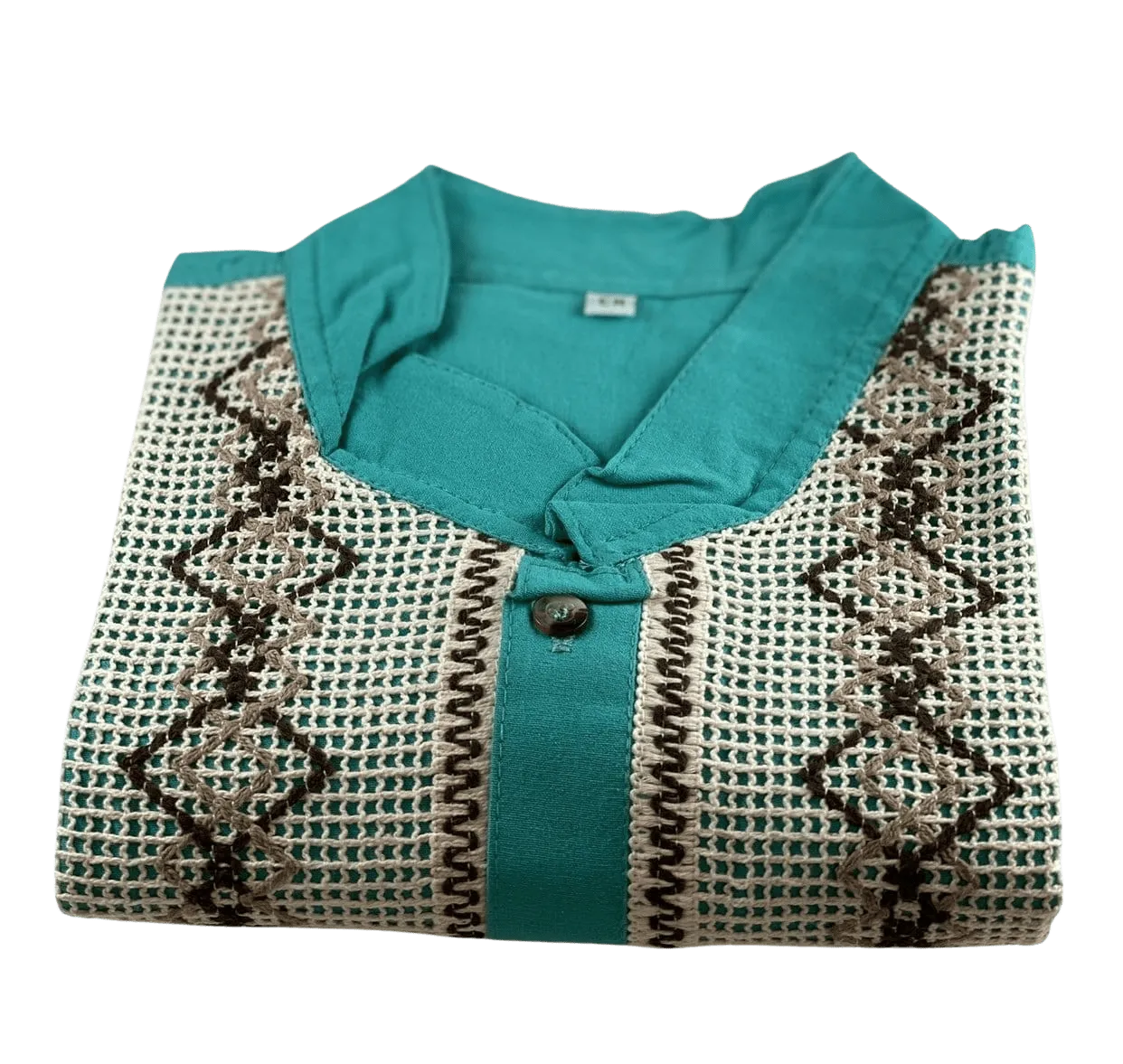 Cyan Guayabera Shirt