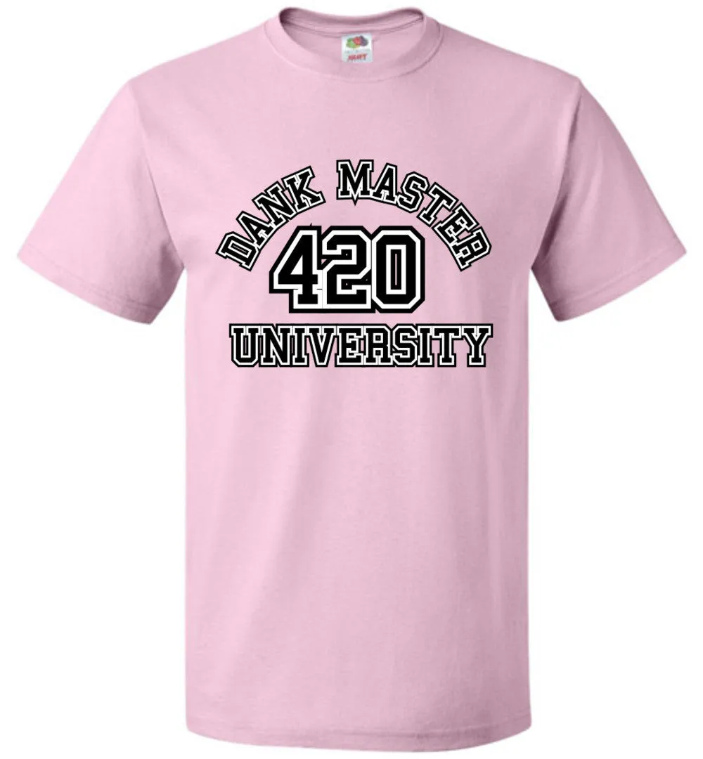 Dank Master 420 University T-shirt - Pink & Red