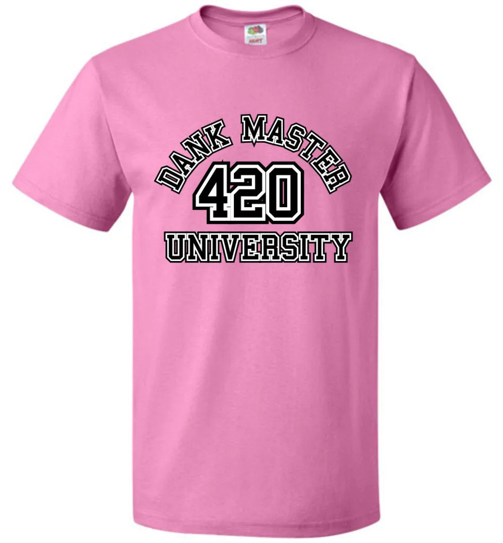 Dank Master 420 University T-shirt - Pink & Red