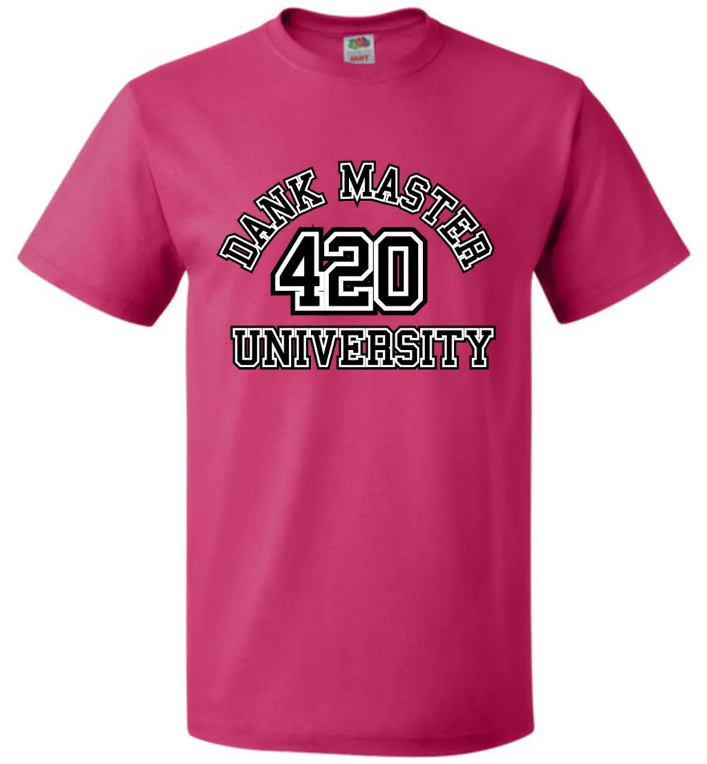 Dank Master 420 University T-shirt - Pink & Red