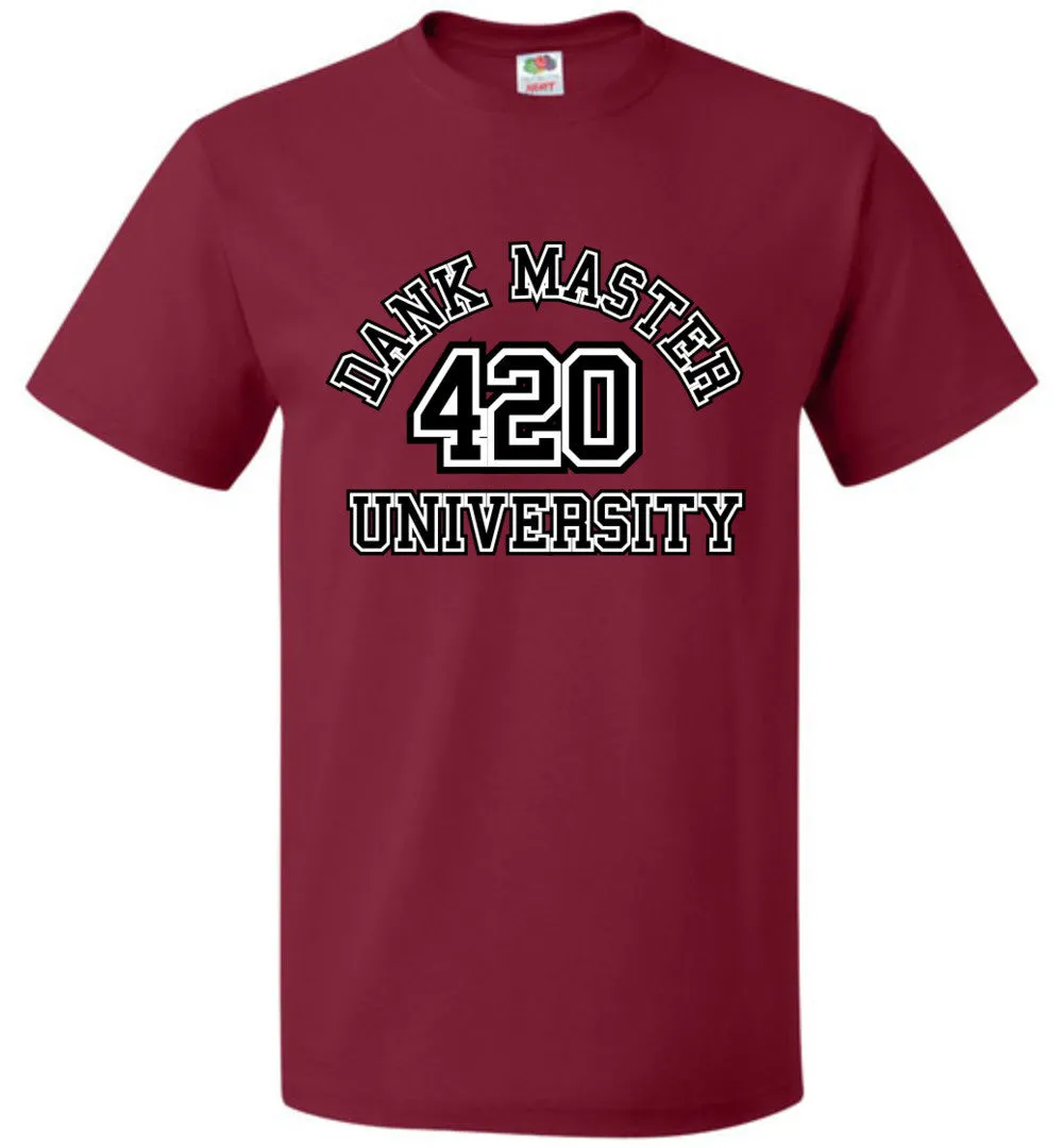 Dank Master 420 University T-shirt - Pink & Red