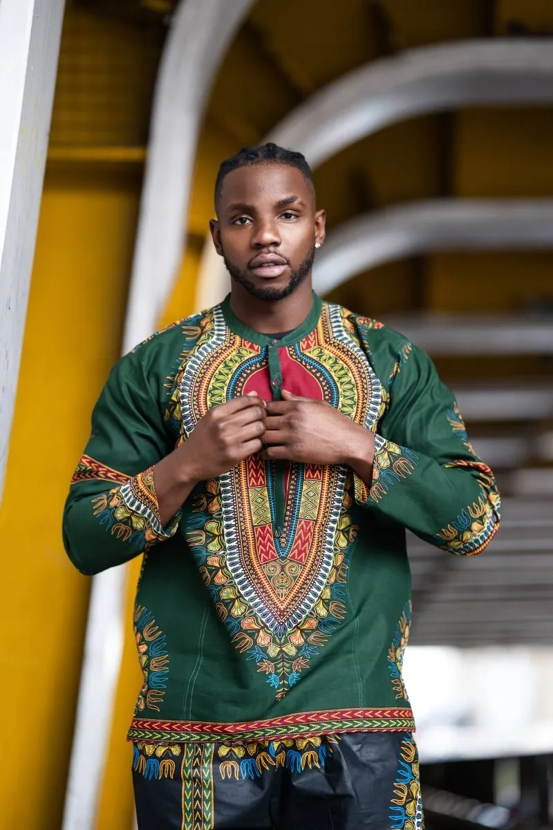 Dashiki Shirt in Green