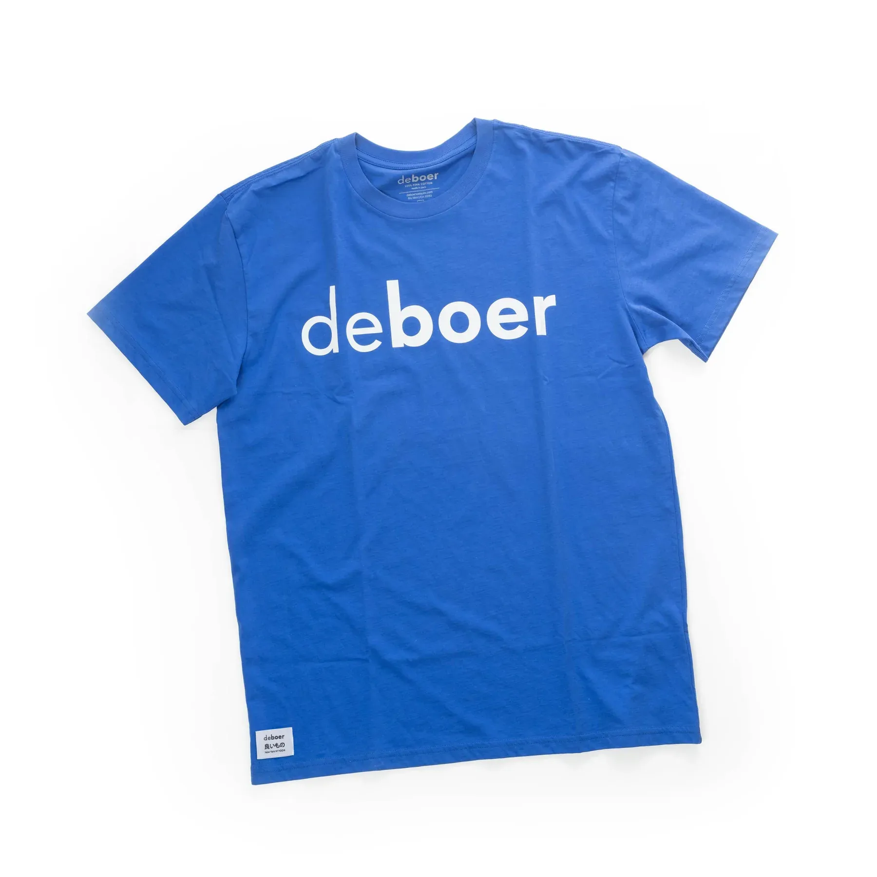 deboer Men's Tee Royal & White