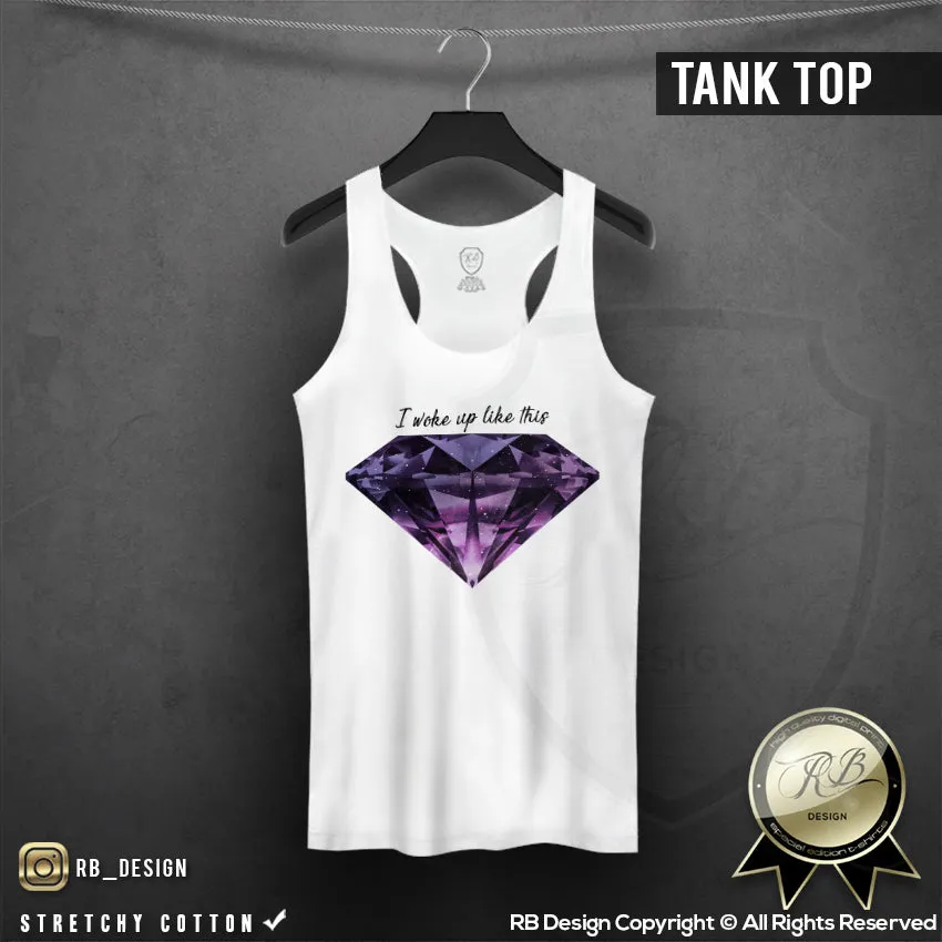 Diamond Women's T-shirt I Woke Up Like This Tank Top WD070 Purple Galaxy Special