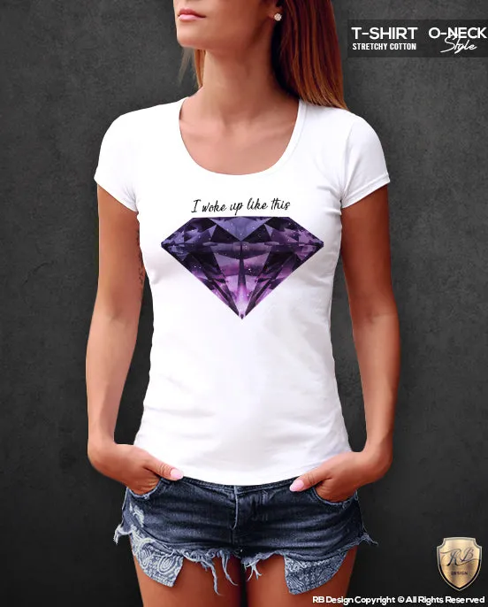 Diamond Women's T-shirt I Woke Up Like This Tank Top WD070 Purple Galaxy Special