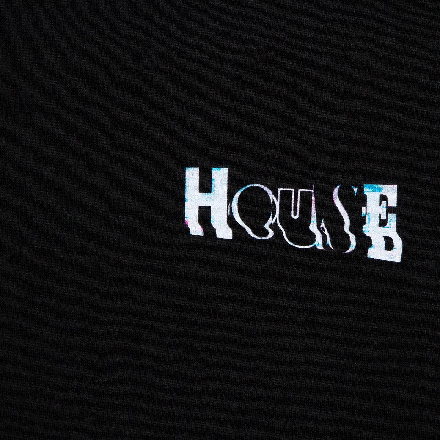 Distorted House Back Print - Tshirt - Black