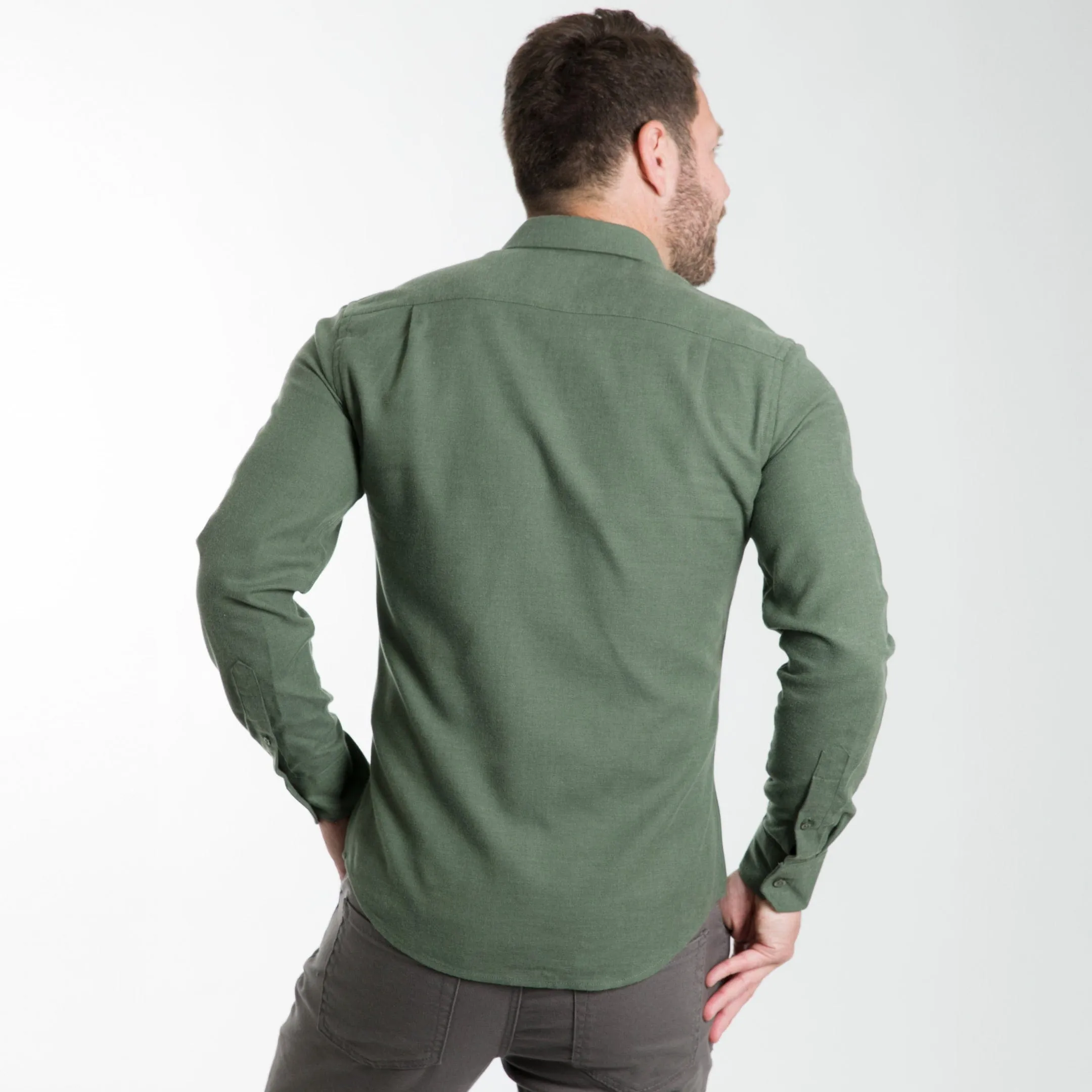 Elm Green Brushed Shirt