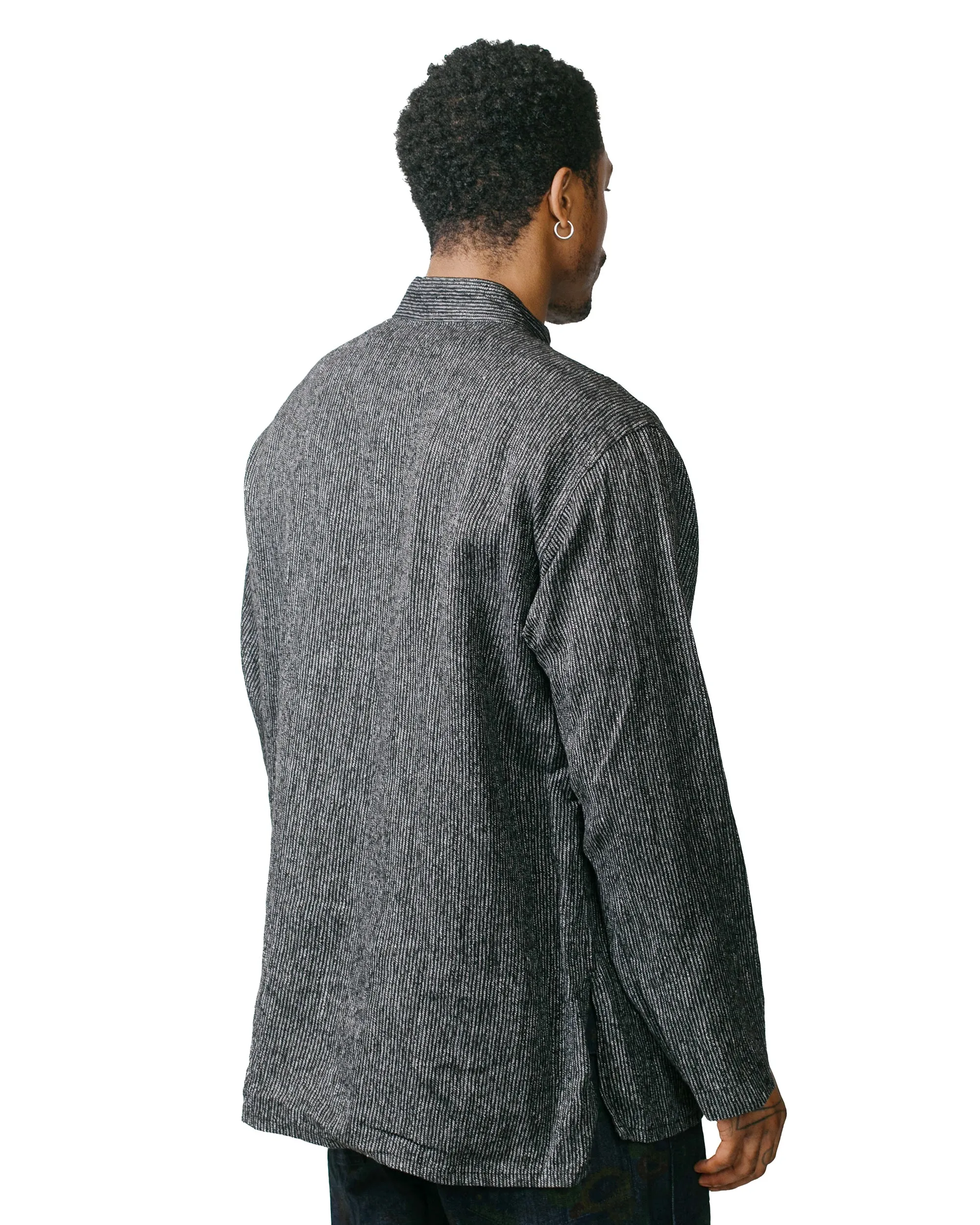 Engineered Garments Dayton Shirt Black/Grey Linen Stripe