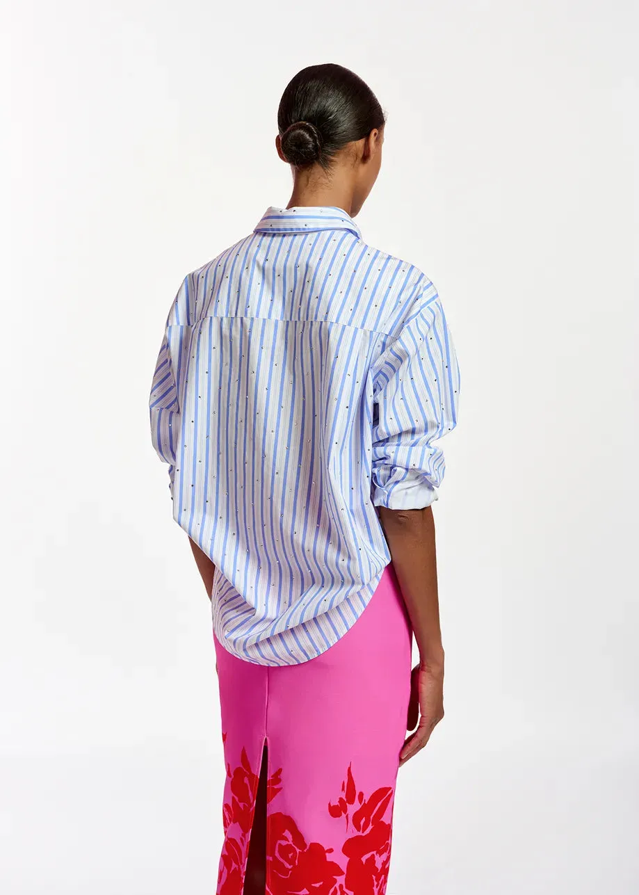 Essentiel Antwerp Fever Tree Shirt In Blue Stripe