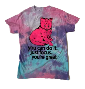 Focus Cat T-shirt - Cotton Candy