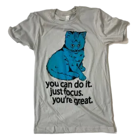 Focus Cat T-shirt - Winter Blue