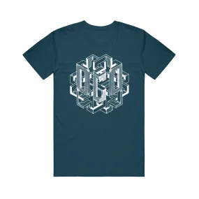 Geometric Deep Teal T-Shirt