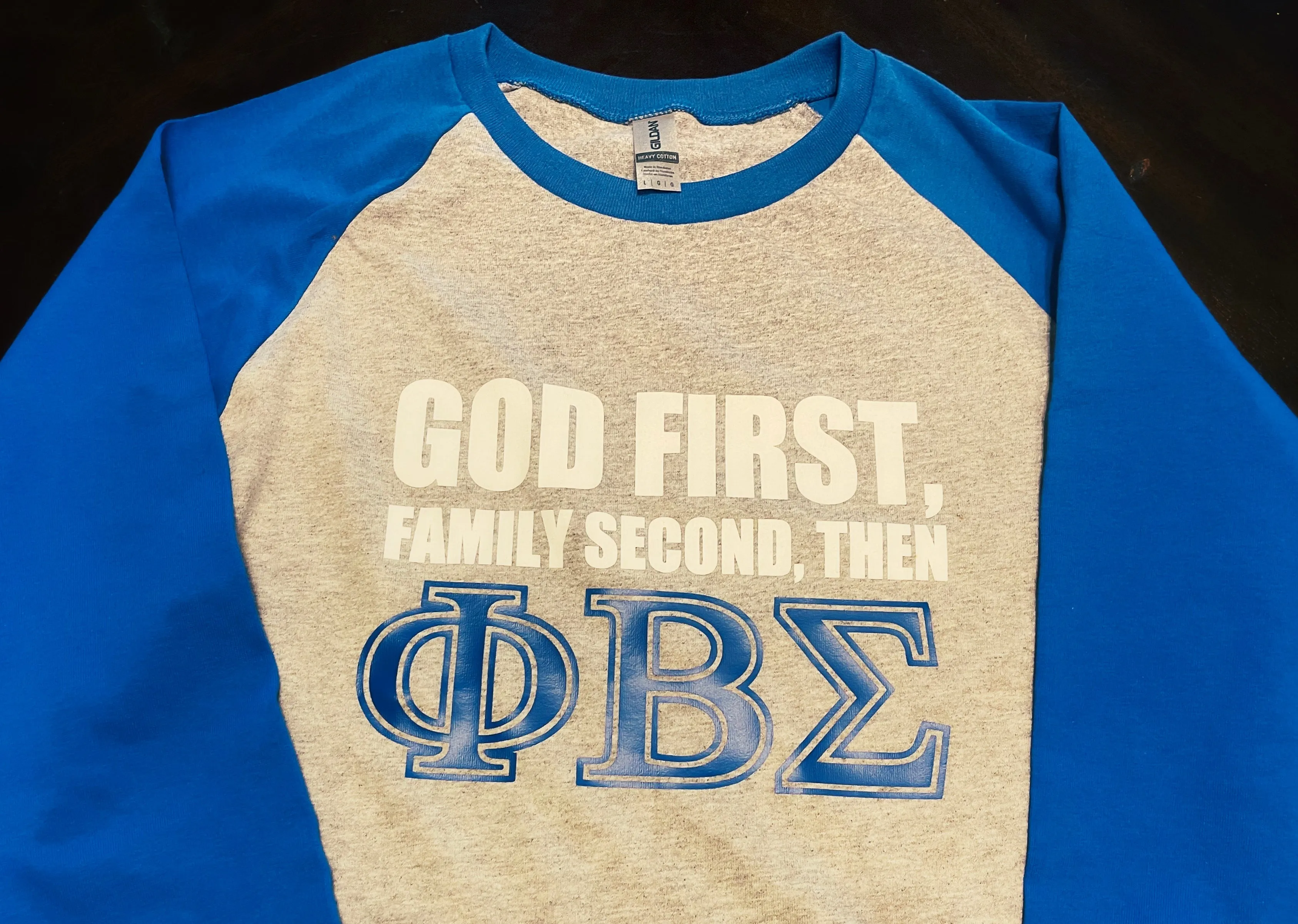 God First Family Second - Phi Beta Sigma Greek Baseball Edition Shirt