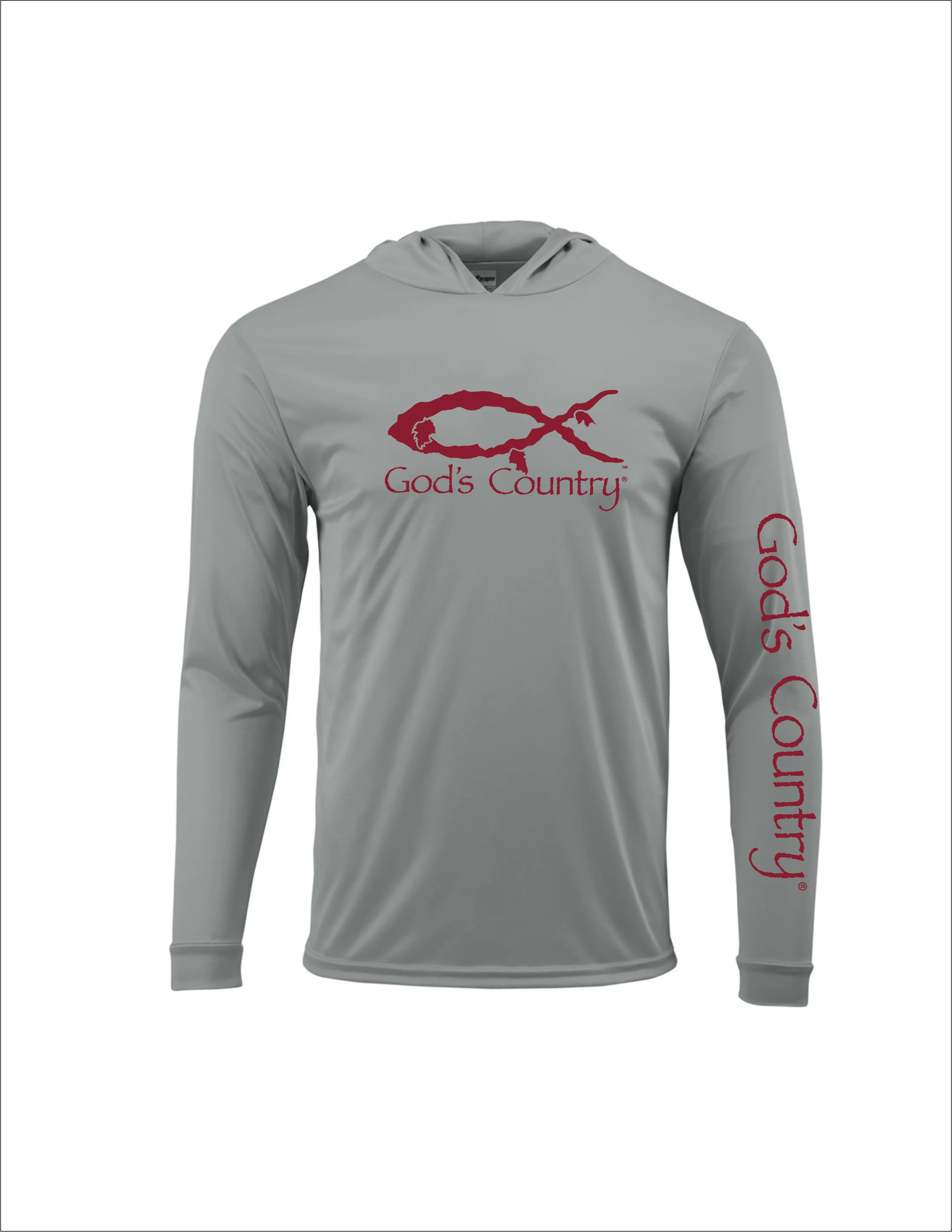 God's Country Logo Hooded Fishing Shirt