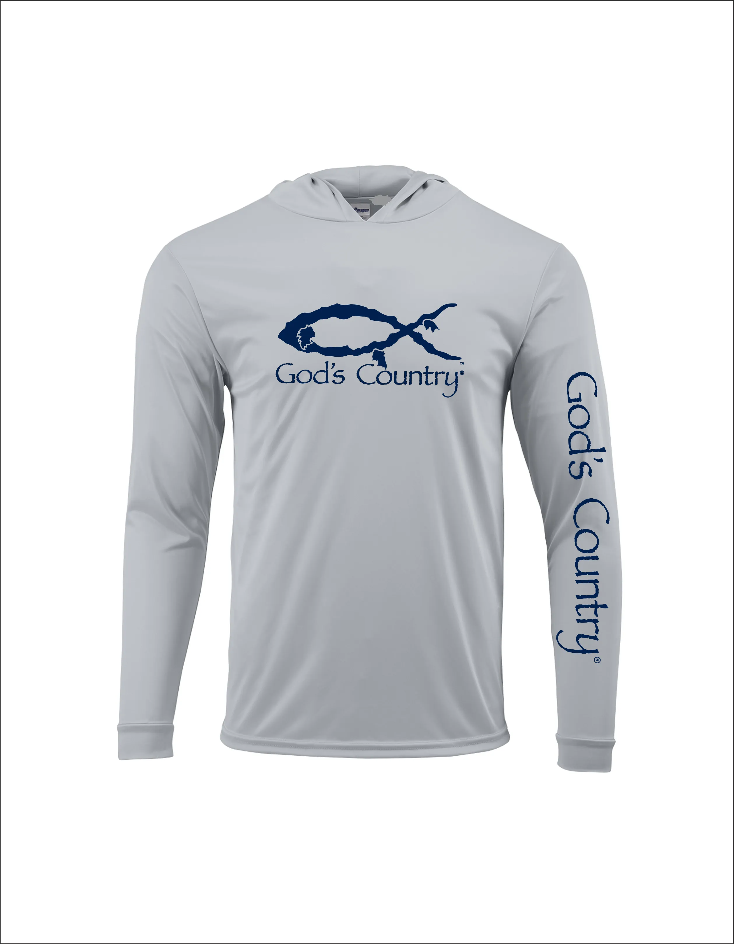 God's Country Logo Hooded Fishing Shirt