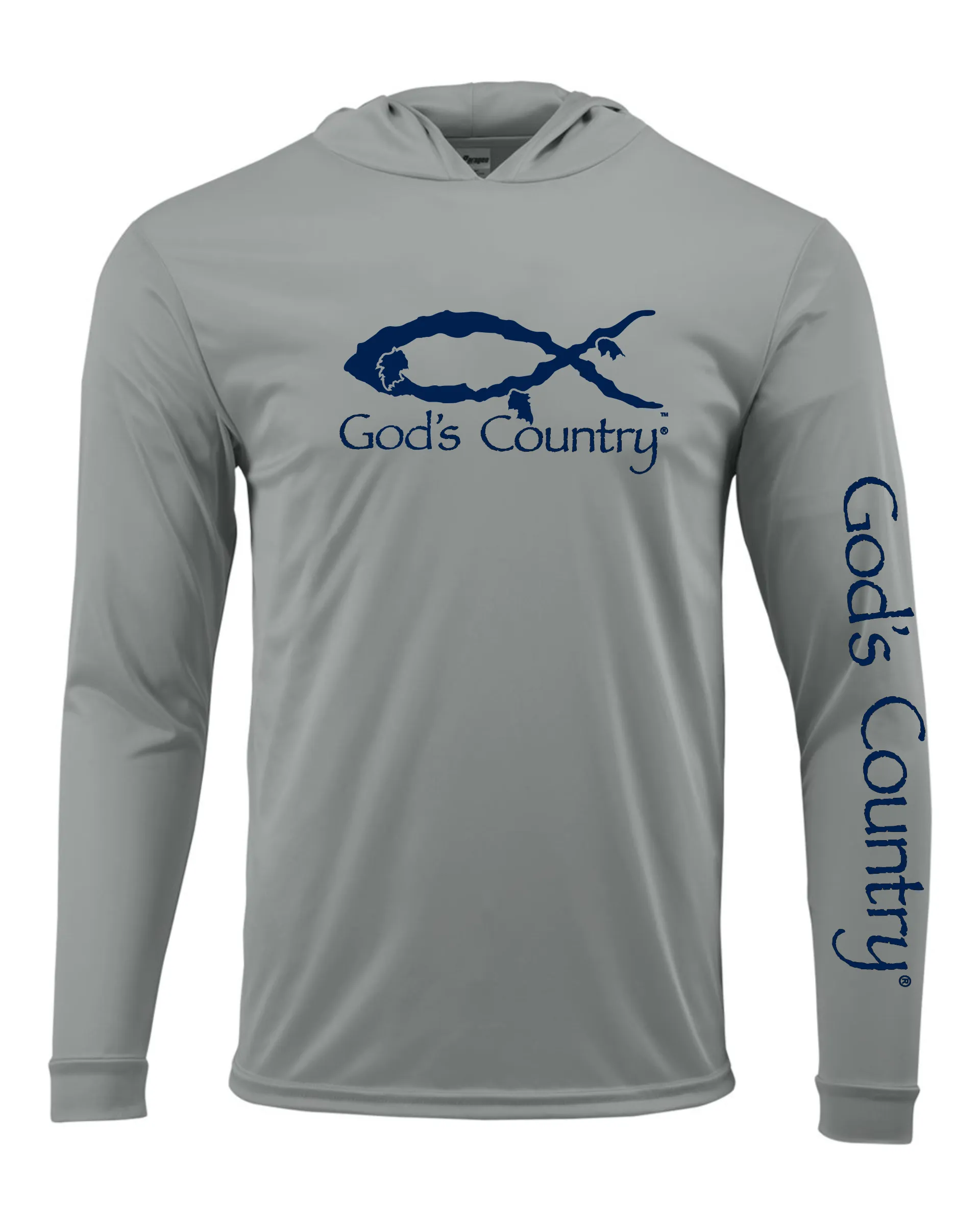 God's Country Logo Hooded Fishing Shirt