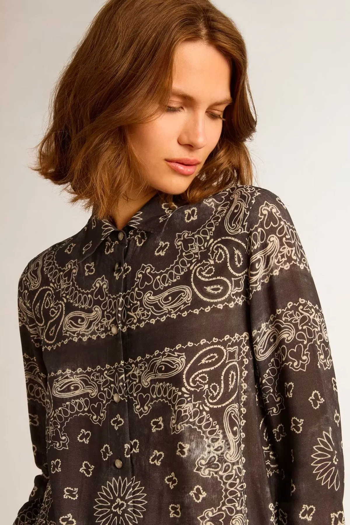 Golden Goose Paisley Print Pyjama Shirt - Anthracite