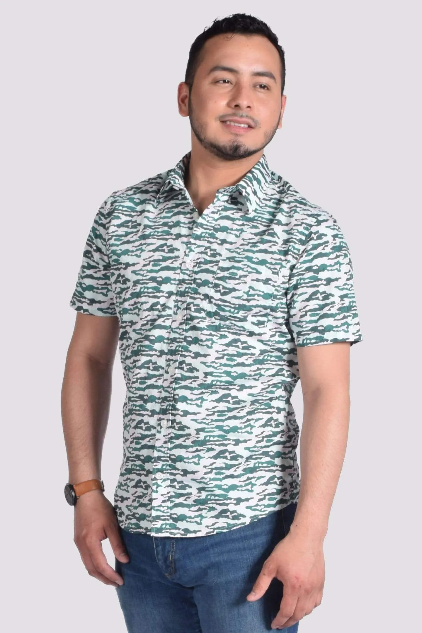 Green Retro Camo Shirt