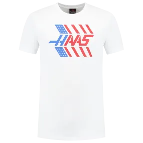 Haas Racing F1 Stars and Stripes T-Shirt - White