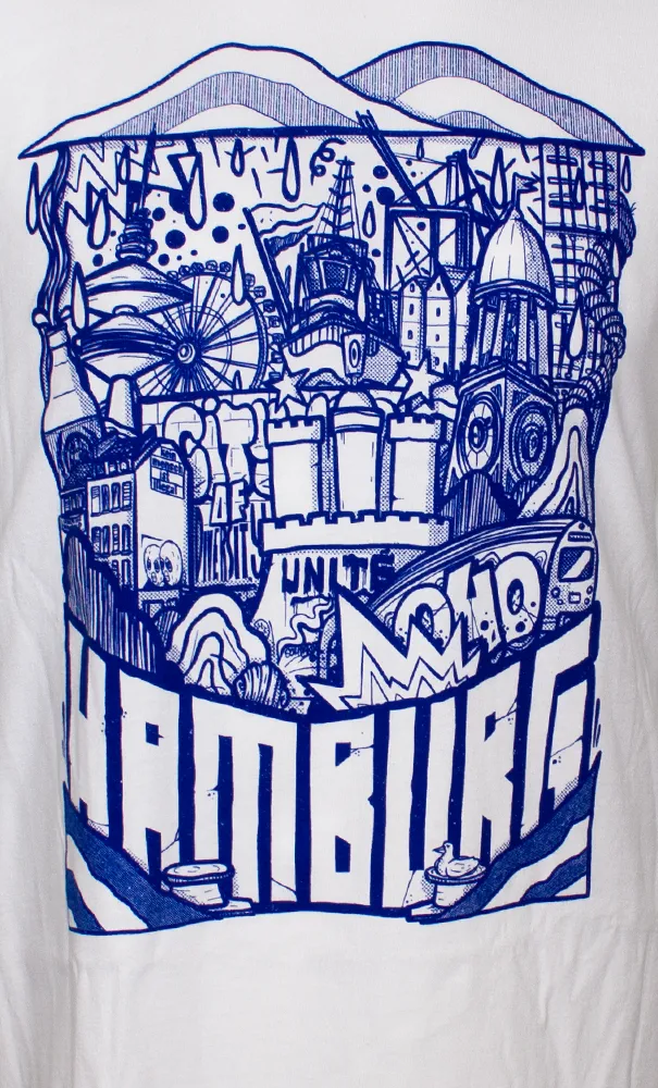 Hamburg T-Shirt Weiss - Taillierter Schnitt