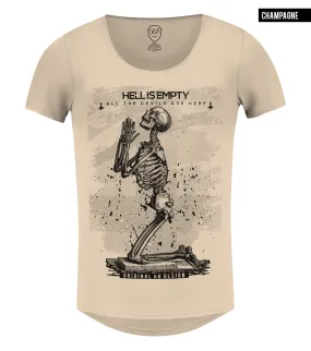 Hell Is Empty Praying Skeleton T-shirt /color option/ MD060