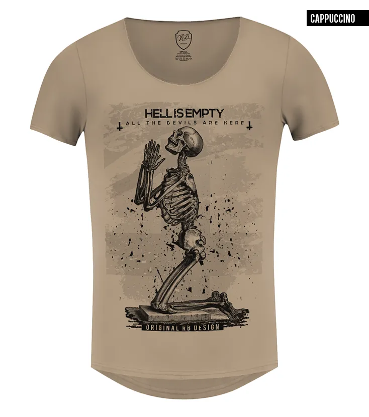 Hell Is Empty Praying Skeleton T-shirt /color option/ MD060