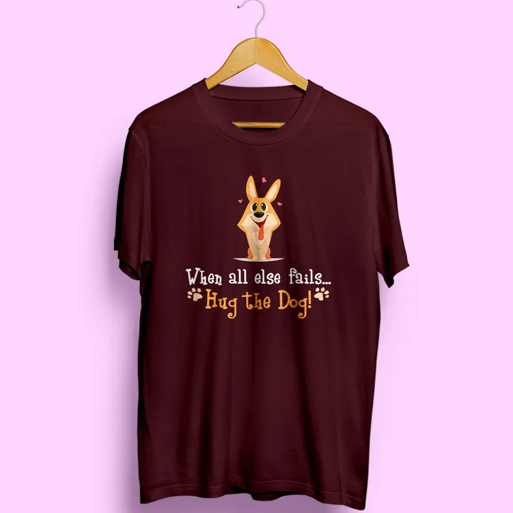 Hug The Dog Half Sleeve T-Shirt