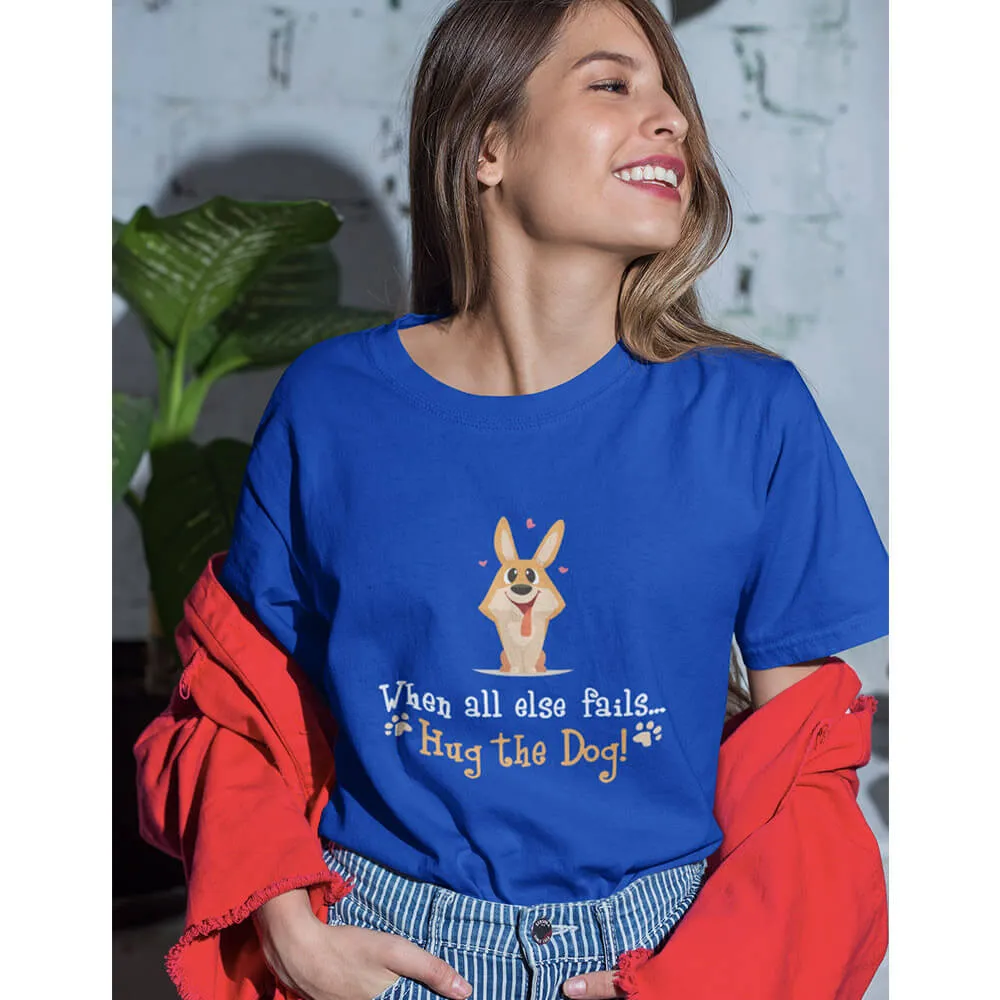 Hug The Dog Half Sleeve T-Shirt