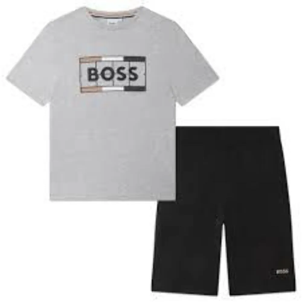 Hugo Boss Kids T-Shirt Short Set Grey J28111-A32