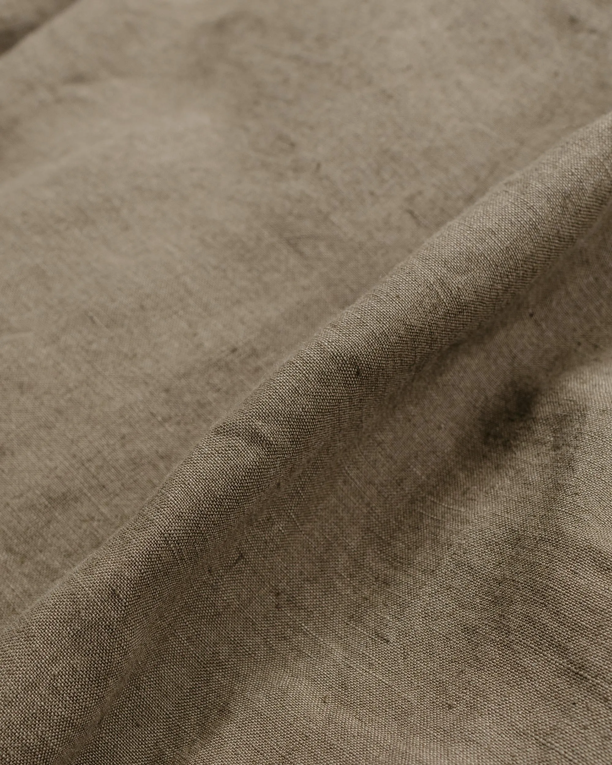 James Coward Workshop Shirt Olive Stonewashed Linen