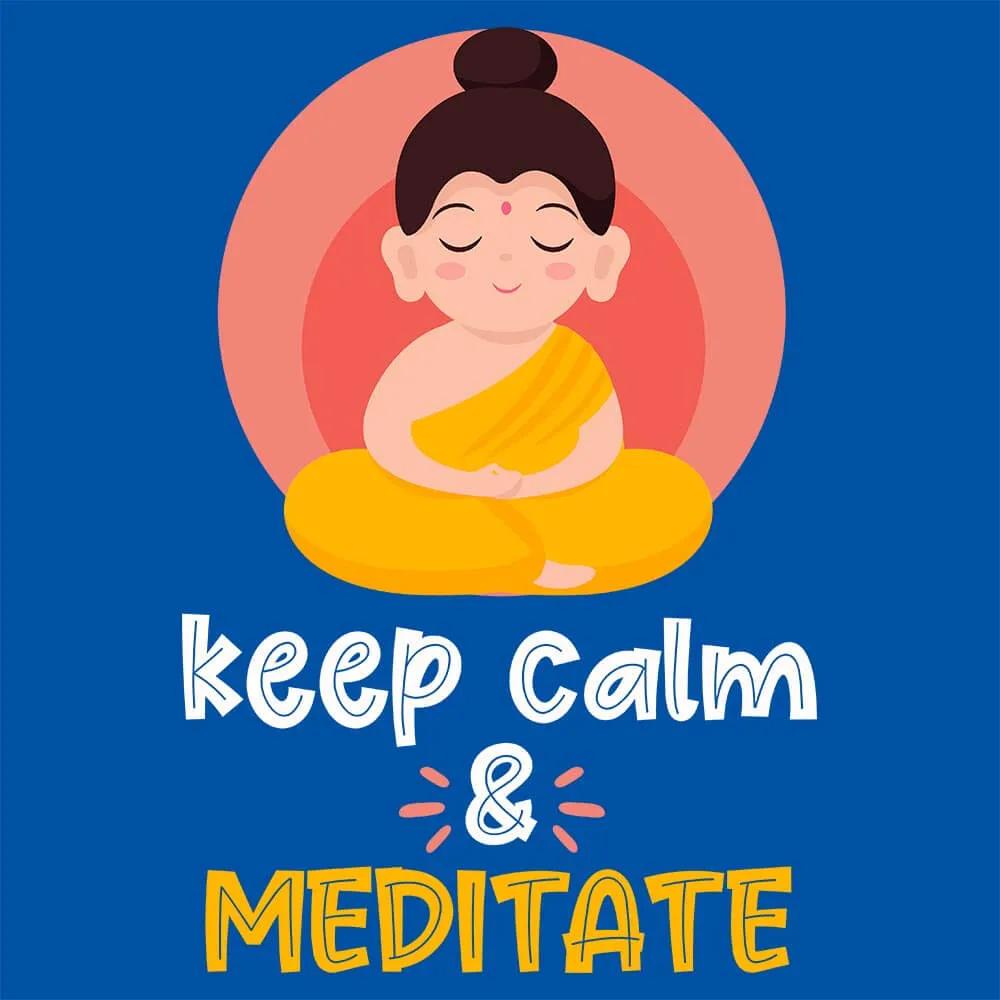 Keep Calm & Meditate Half Sleeve T-Shirt