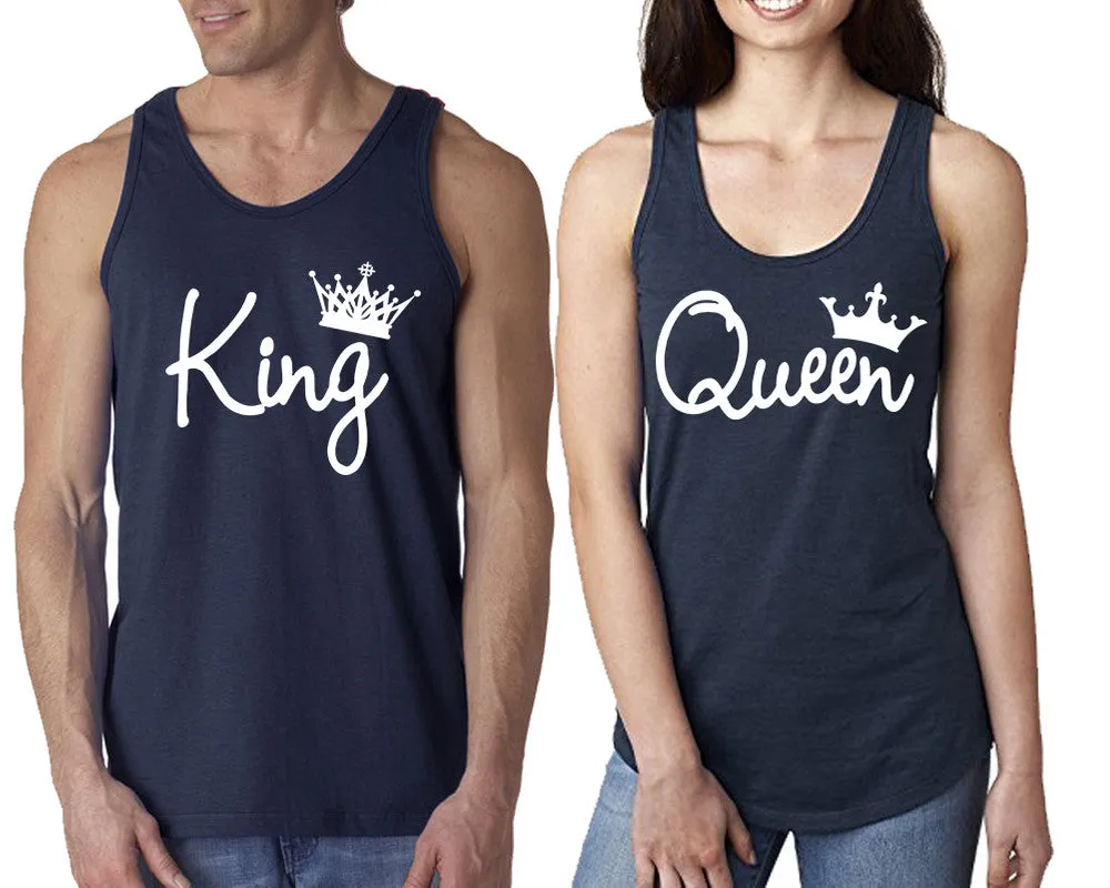 King and Queen Couple Matching Tanktops