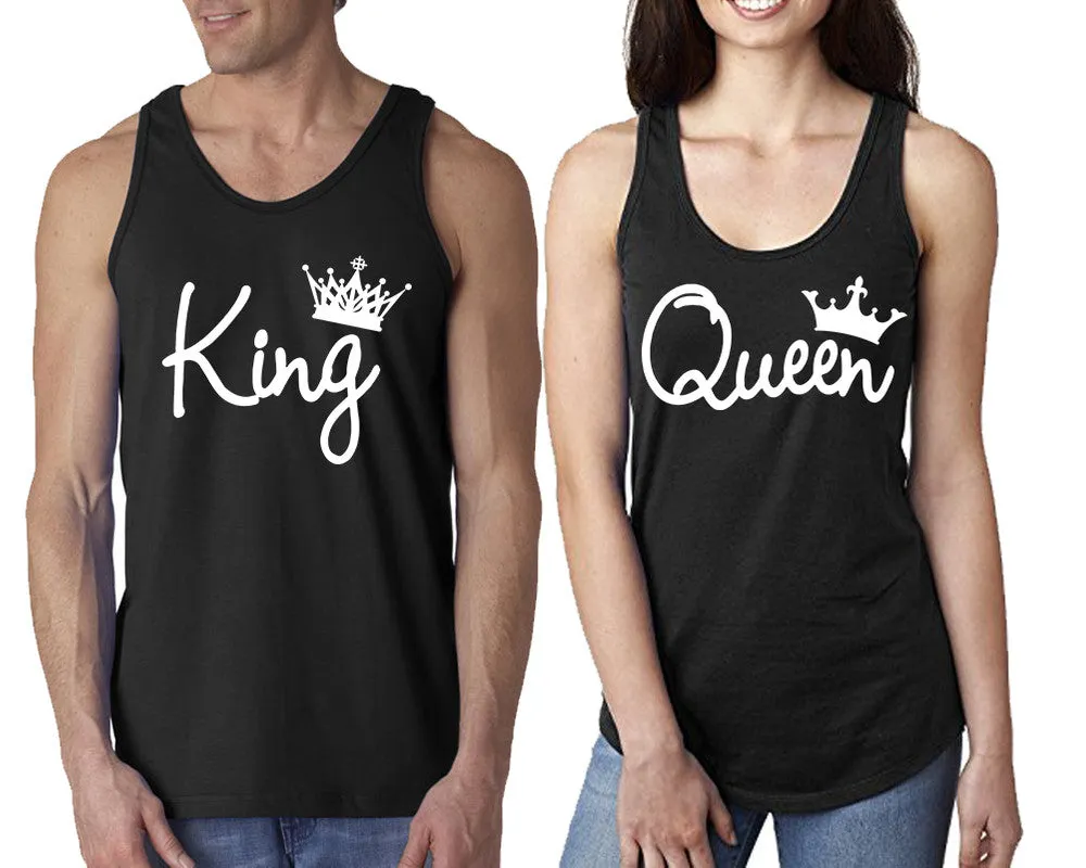 King and Queen Couple Matching Tanktops