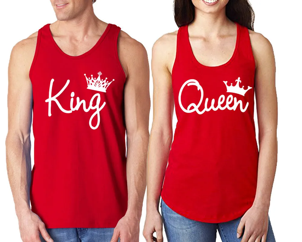 King and Queen Couple Matching Tanktops