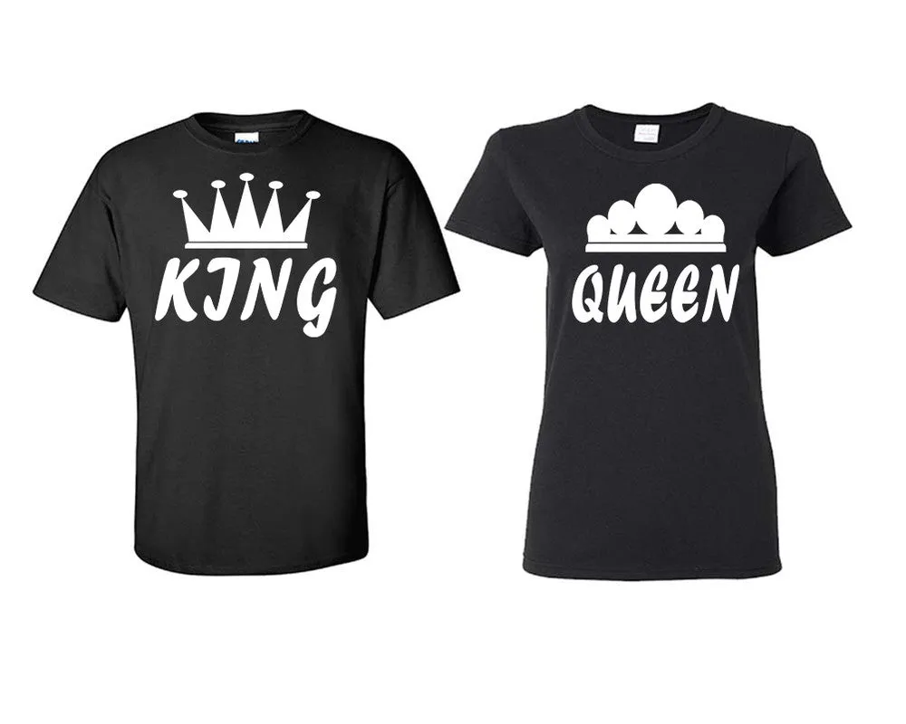 King Queen Couple Matching T Shirts