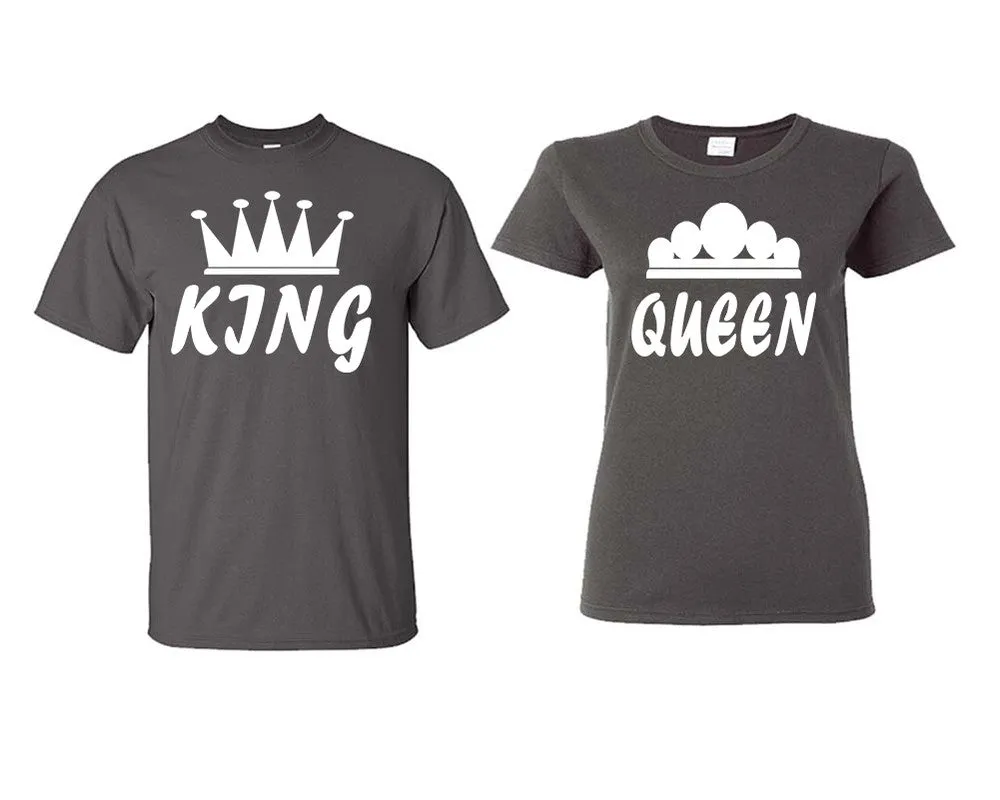 King Queen Couple Matching T Shirts