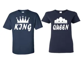 King Queen Couple Matching T Shirts