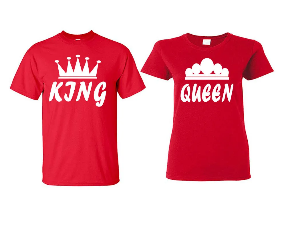 King Queen Couple Matching T Shirts