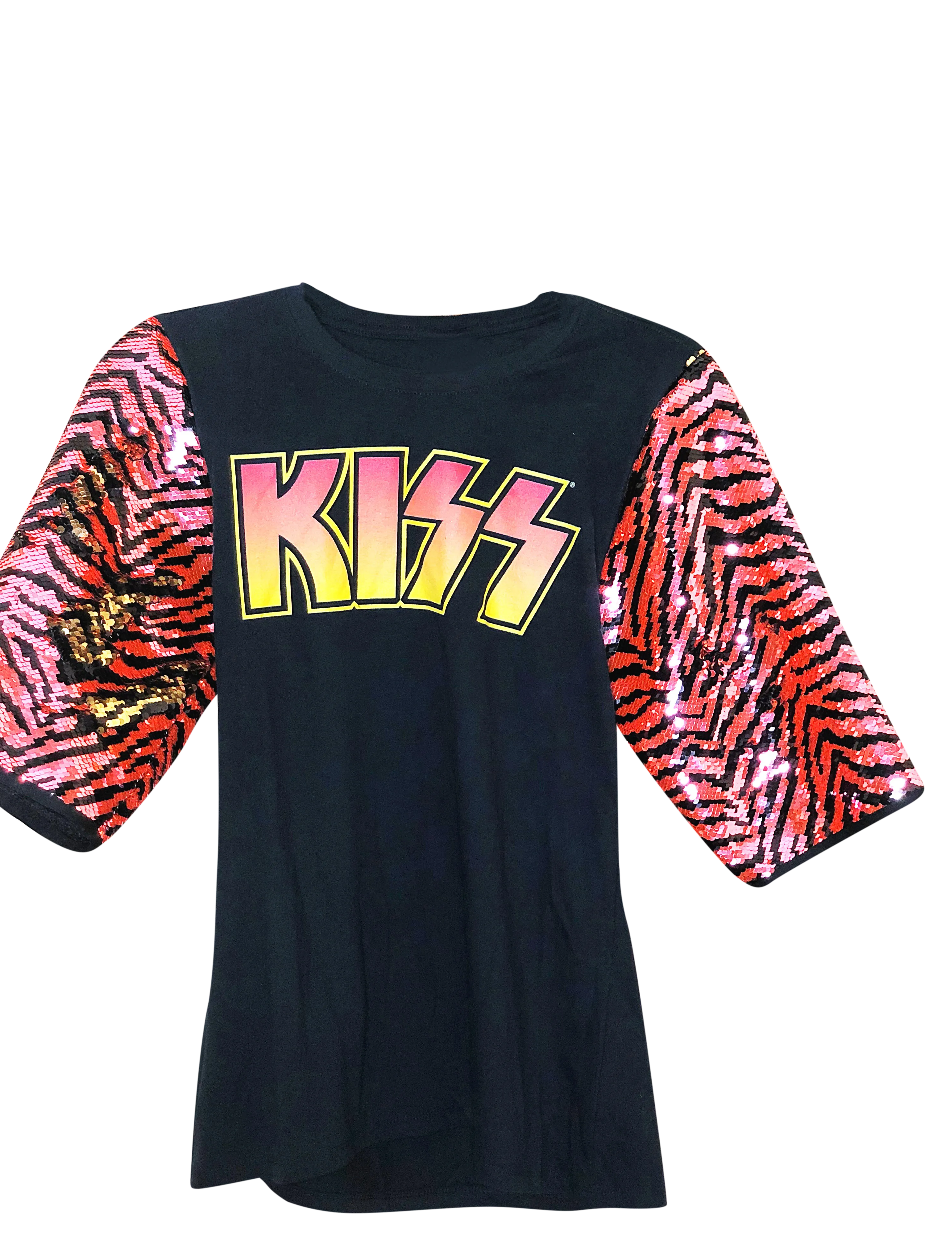 KISS Zebra Sequin T Shirt