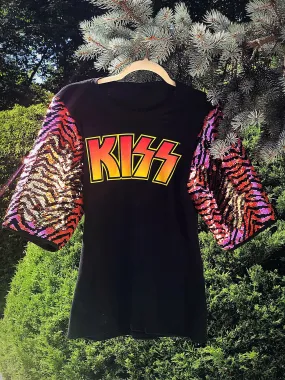 KISS Zebra Sequin T Shirt