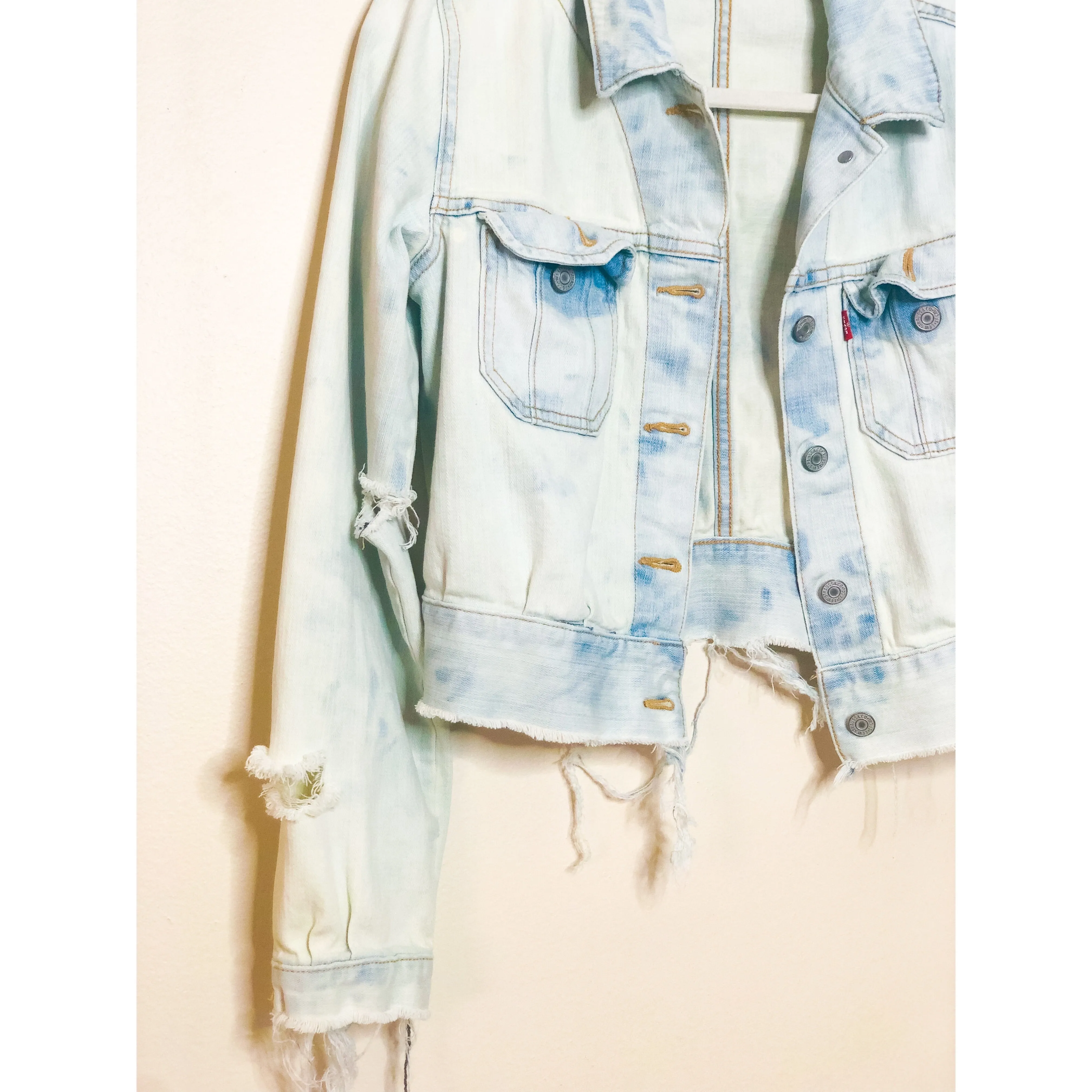 LEVIS Bleached Upcycled Jacket