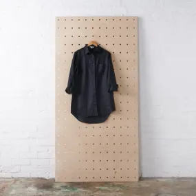 Long Linen Shirt - Black