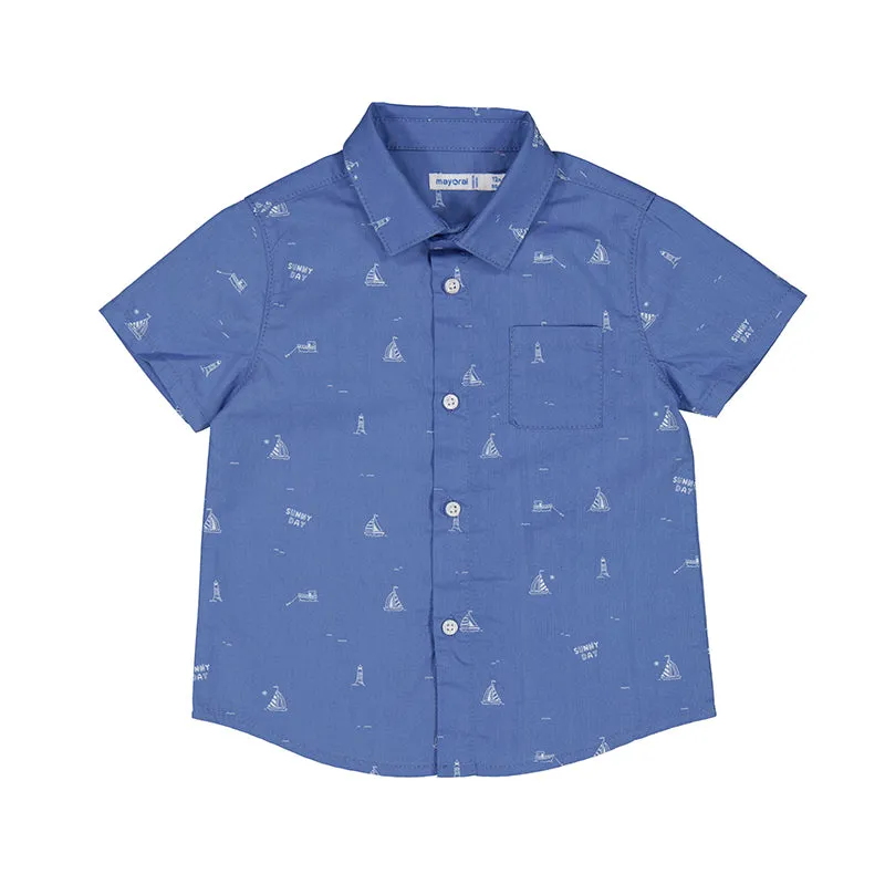 Mayoral Baby Printed Shirt_Blue 1113-71