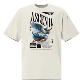 Men's Ascended Angel Urban Streetwear Oversized Faded T-shirt