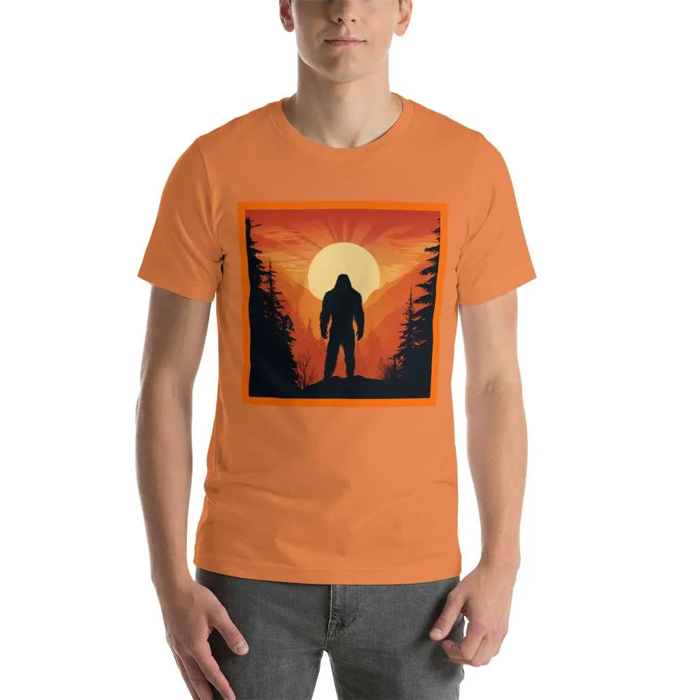 Men's Bigfoot And Sunset Graphic T-Shirt