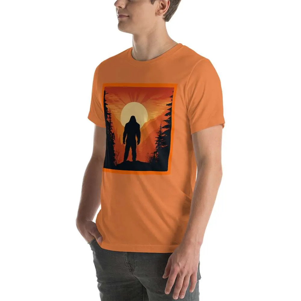 Men's Bigfoot And Sunset Graphic T-Shirt