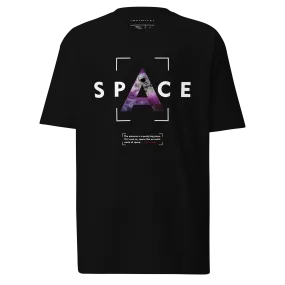 Men’s Space Theme And Quote Black Graphic Tee