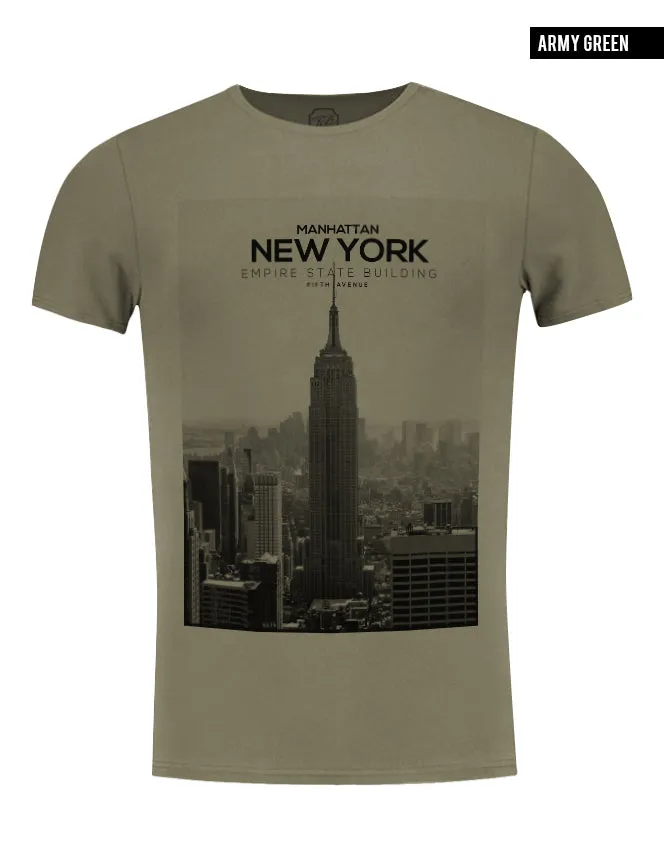 Men's T-shirt New York Manhattan Fifth Avenue Graphic Tee / color option / MD258