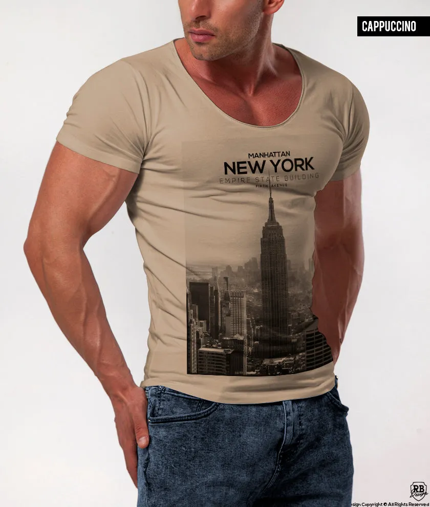 Men's T-shirt New York Manhattan Fifth Avenue Graphic Tee / color option / MD258