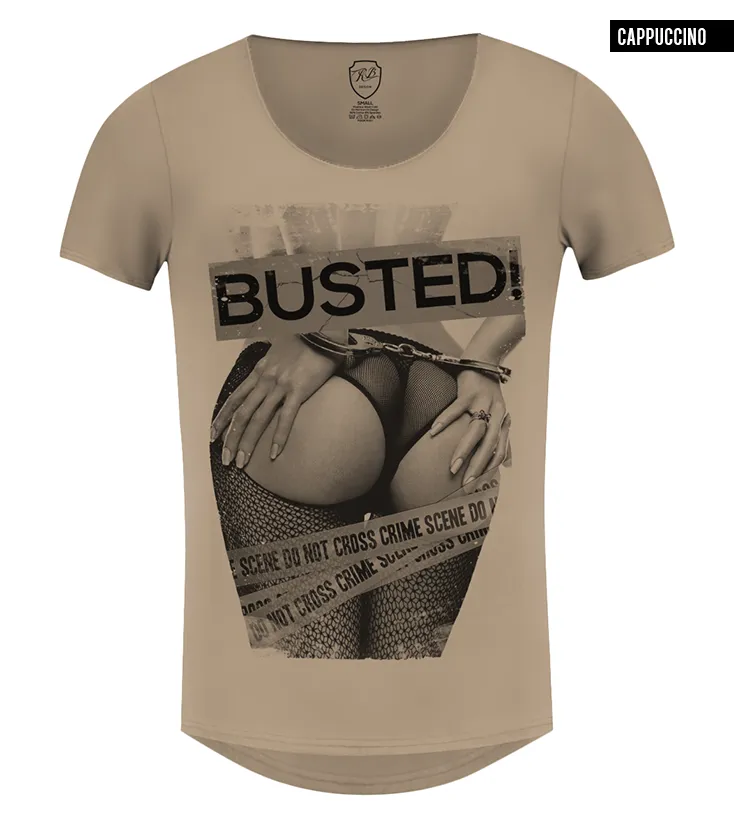 Men's T-shirt "Busted" Bad Girl Graphic Tee / Color Option / MD537